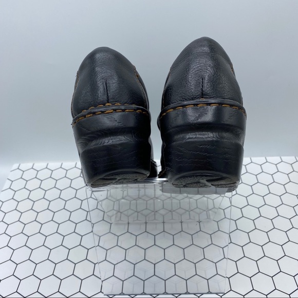 Born B.O.C. Black Leather Slide On Clogs/Mules - Picture 4 of 5